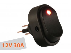 Przełącznik kołyskowy z diodą LED R13-133 | CARPOL