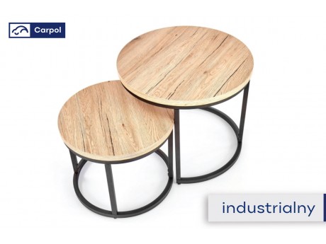 Industrialny komplet stolików kawowych „Matrioszka” | CARPOL