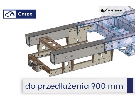 Hak holowniczy do Renault Master z przedłużeniem 900 mm