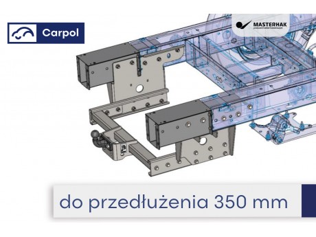 Hak holowniczy do Renault Master z przedłużeniem 350 mm